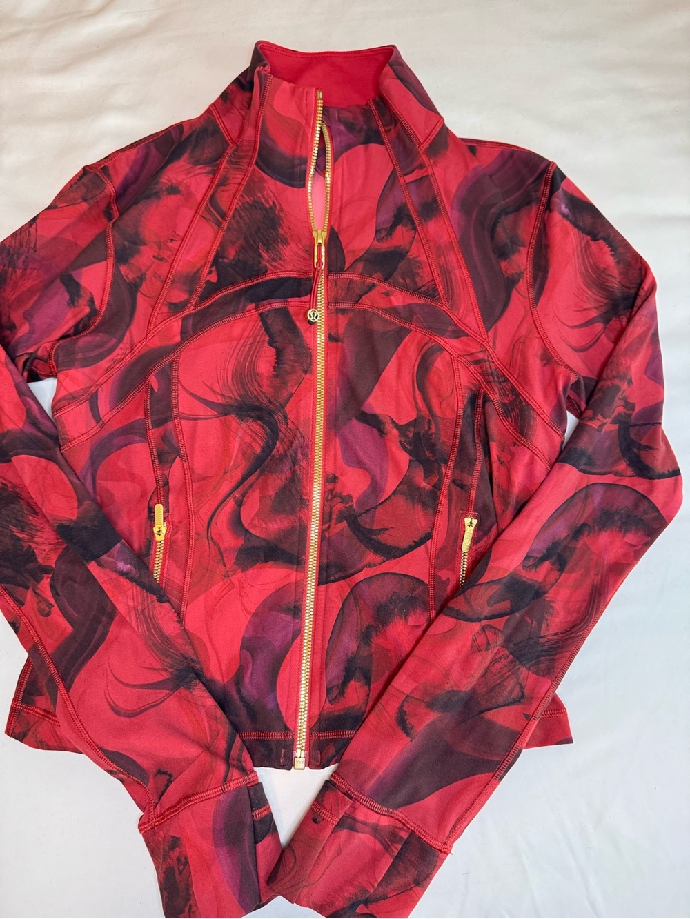 Lululemon Lunar New Year Define Cropped Jacket color Lunar Plumes Red Multi - Picture 3 of 5